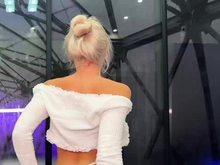 Close up with teen pussy pleased with dildo and vibrator